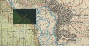 Старая карта с наложенным снимком со спутника